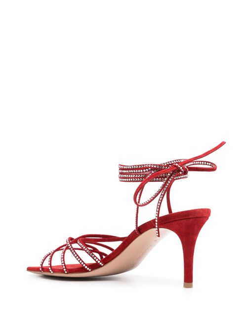 Sandalo rosso con lacci GIANVITO ROSSI | G3251570RICCAMROUG